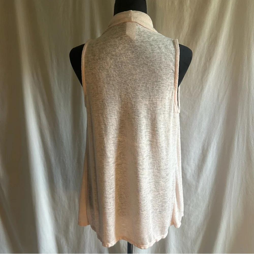 Bobeau 1-Button Pale Pink Wrap Vest Ultra Soft Cardigan EUC Nordstrom Favorite!